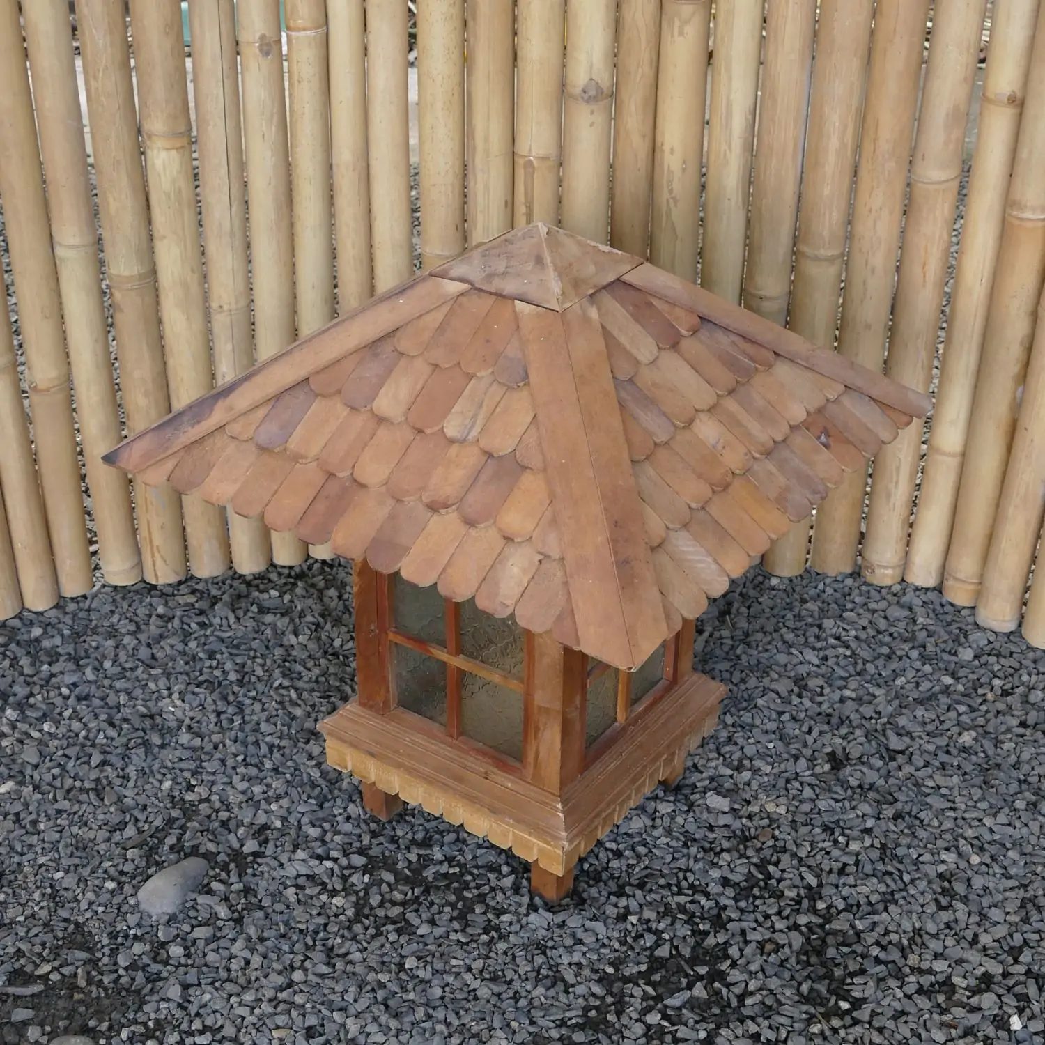  Product image 6 of the product “Japanese style garden lantern Fukui made of Bangkirai hardwood ”
